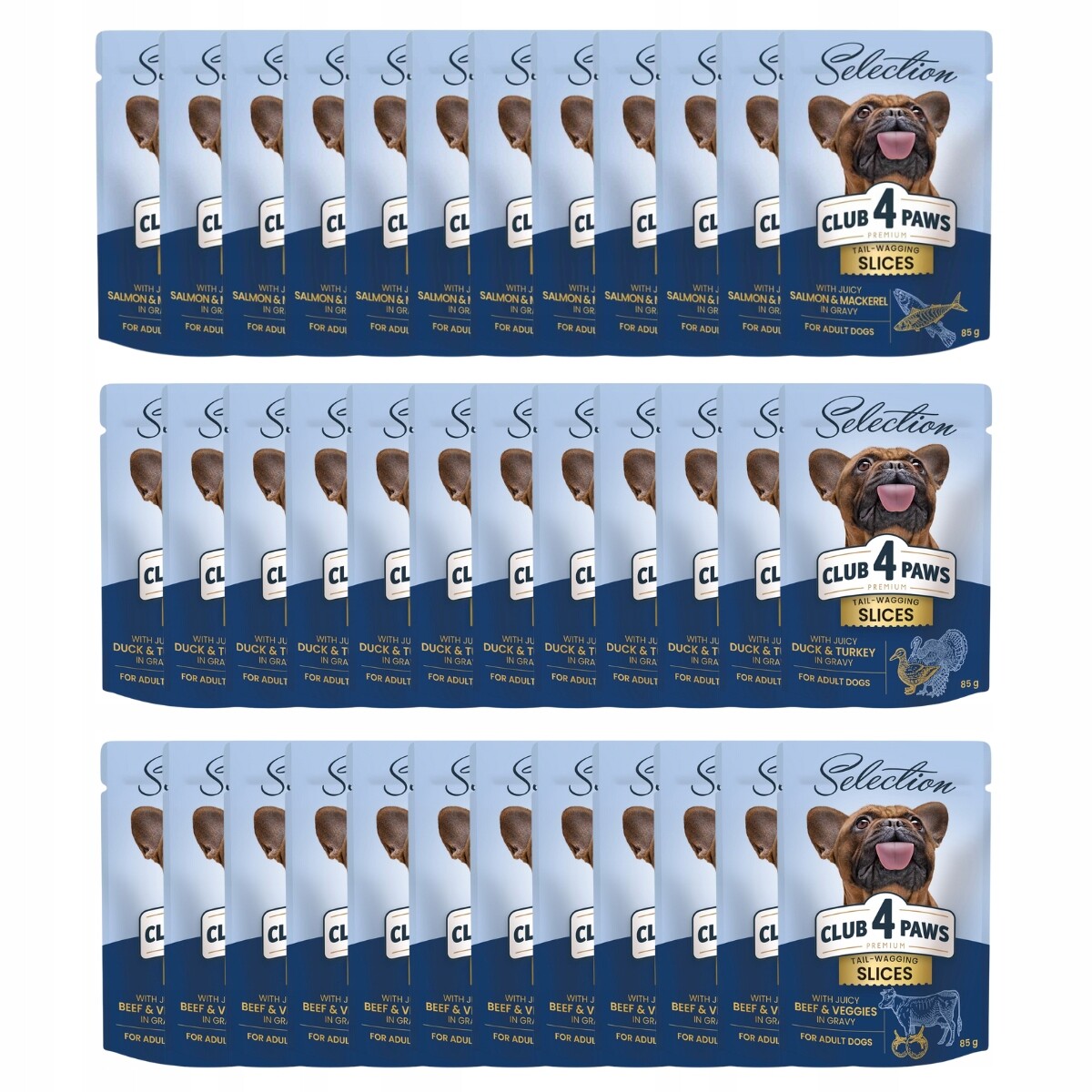 Vlhké krmivo pro psy malých plemen MIX 36x100 g Club 4 Paws Smíšený balíček