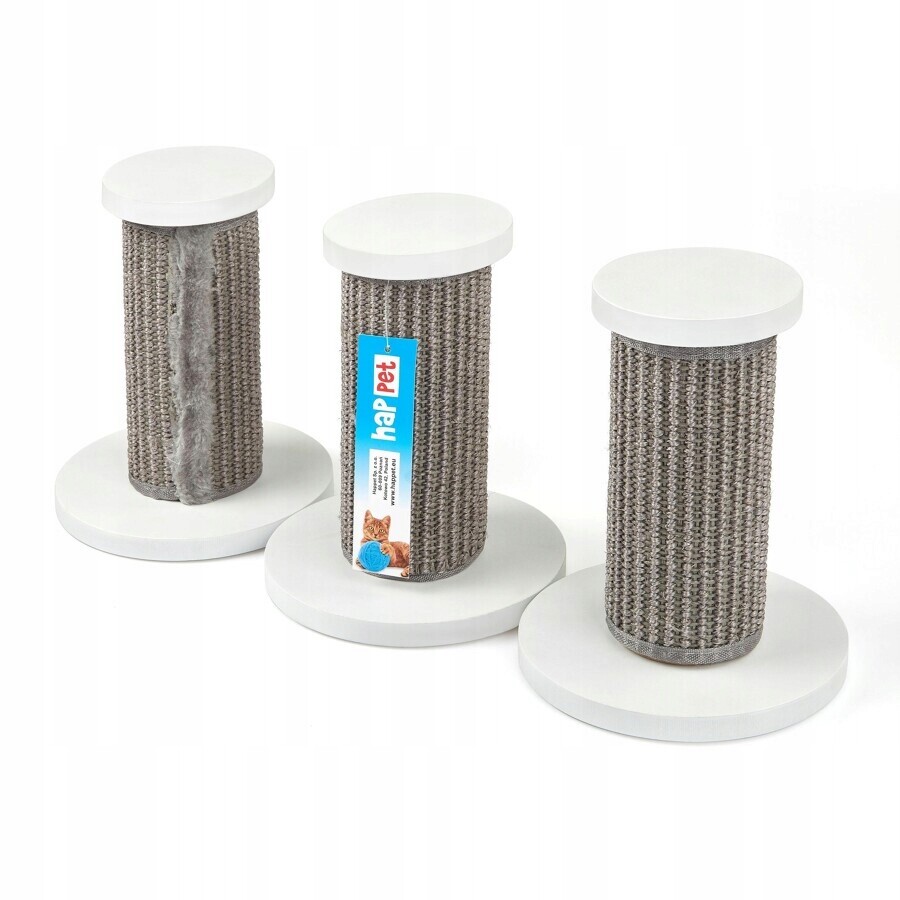 Nástěnné sloupky pro kočky CT26, sada 3 ks, sisal, tmavě šedá barva
