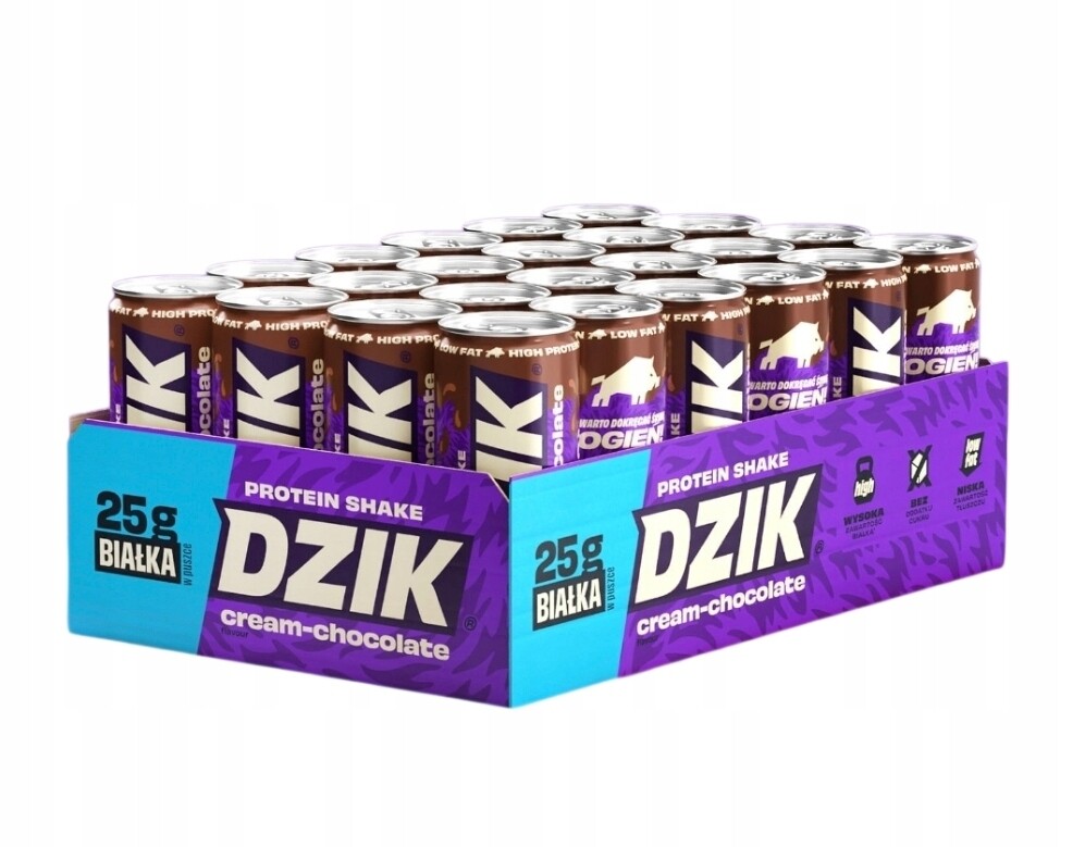24x Proteinový nápoj Divočák Shake Čokoláda-smetana 250 ml