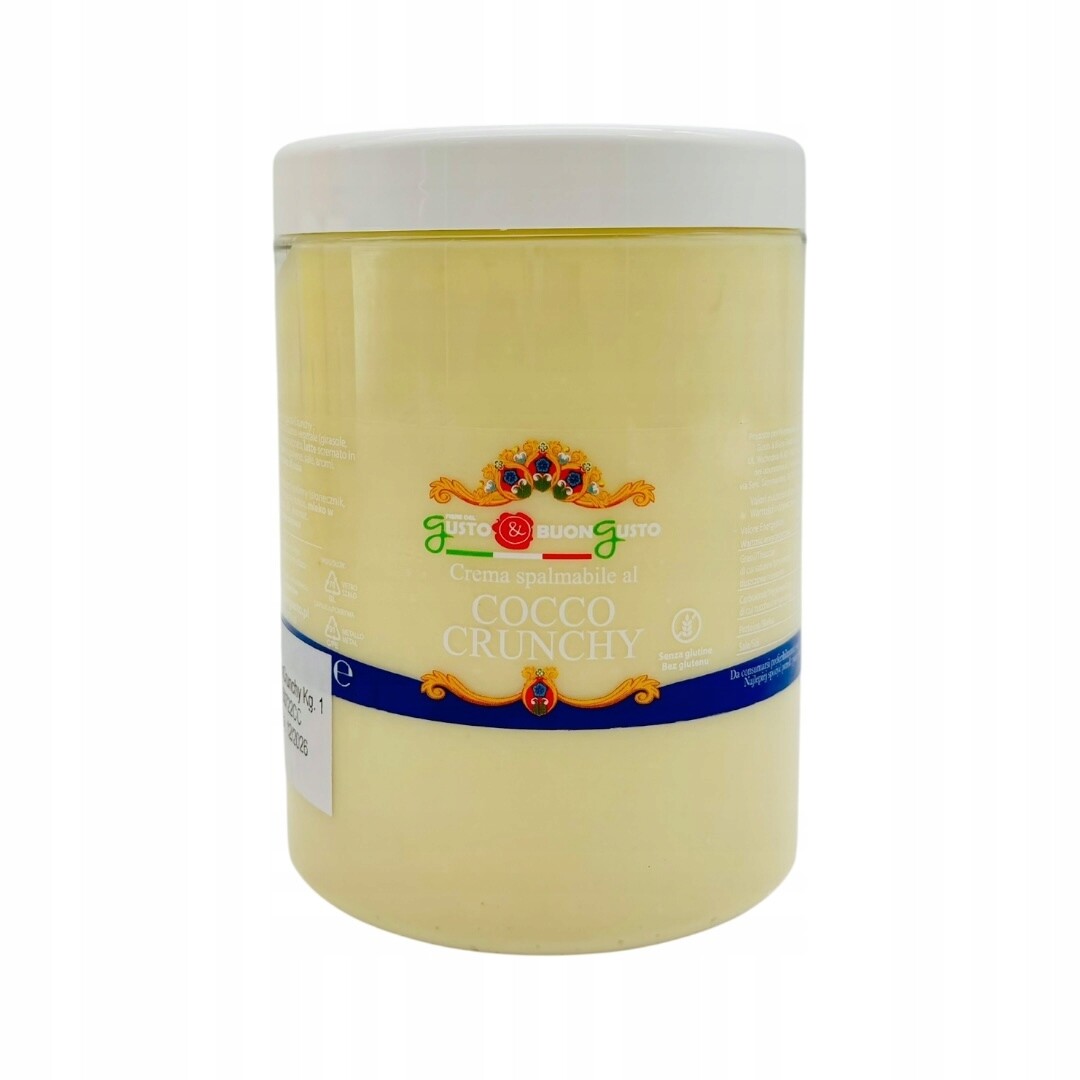 Kokosový krém crunchy 1 kg – Přímo z Itálie!