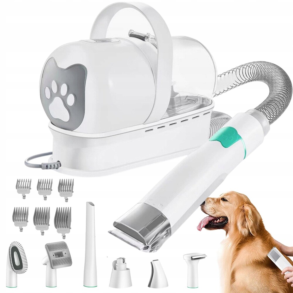 Sada pro péči o srst psa Zastřihovač Vysavač 7v1