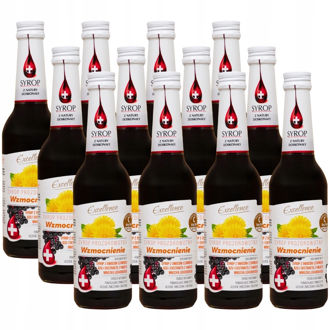 Excellence Zdravotní sirup černý bez a pampeliška 320 ml x 12 Ks