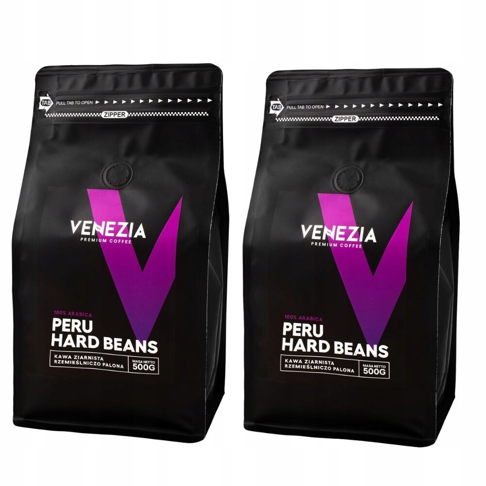 Káva zrnková Venezia Peru Hard Beans 100% čerstvě pražená arabica 1 kg