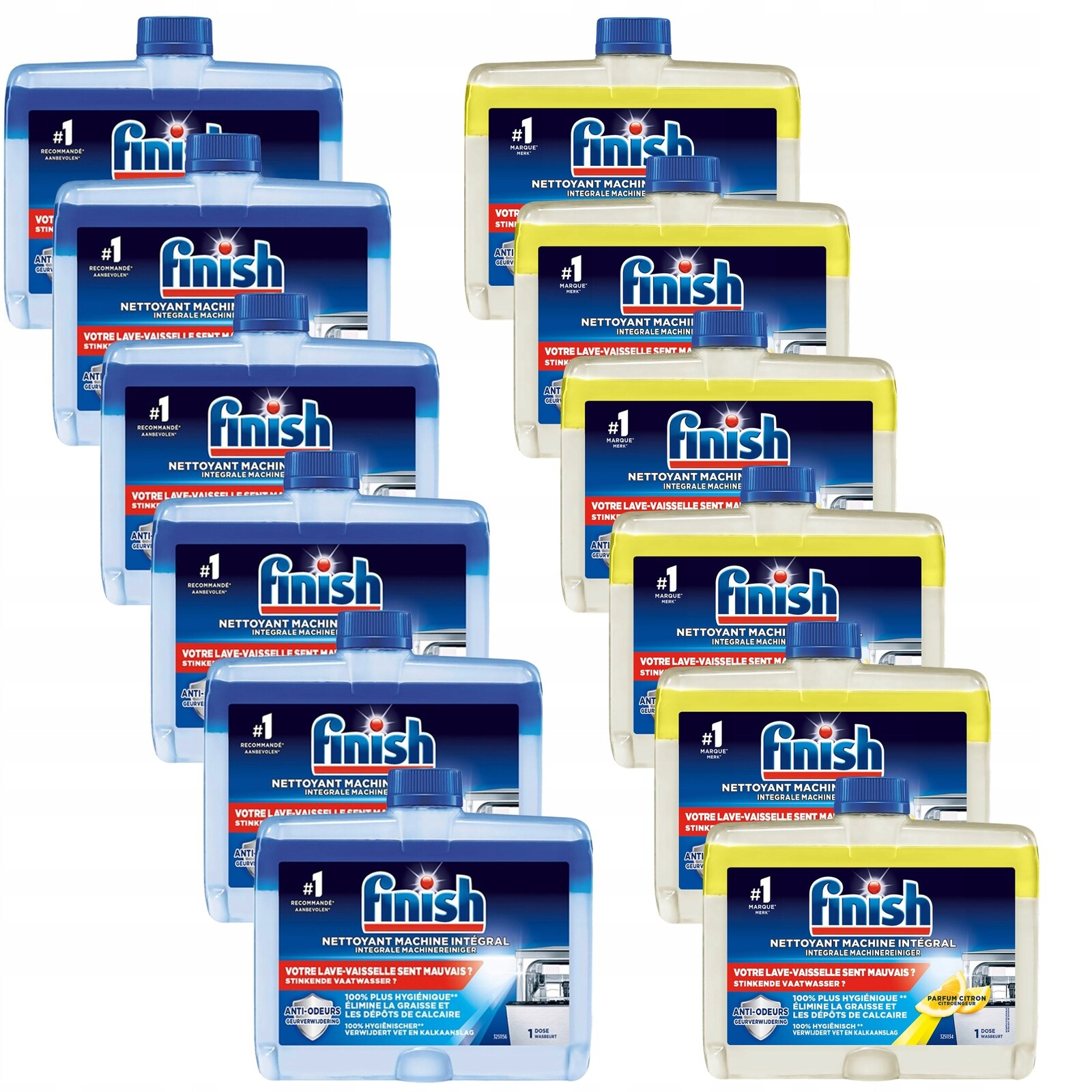 Čistič Tekutý čistič myčky Finish 12 x 250 ml