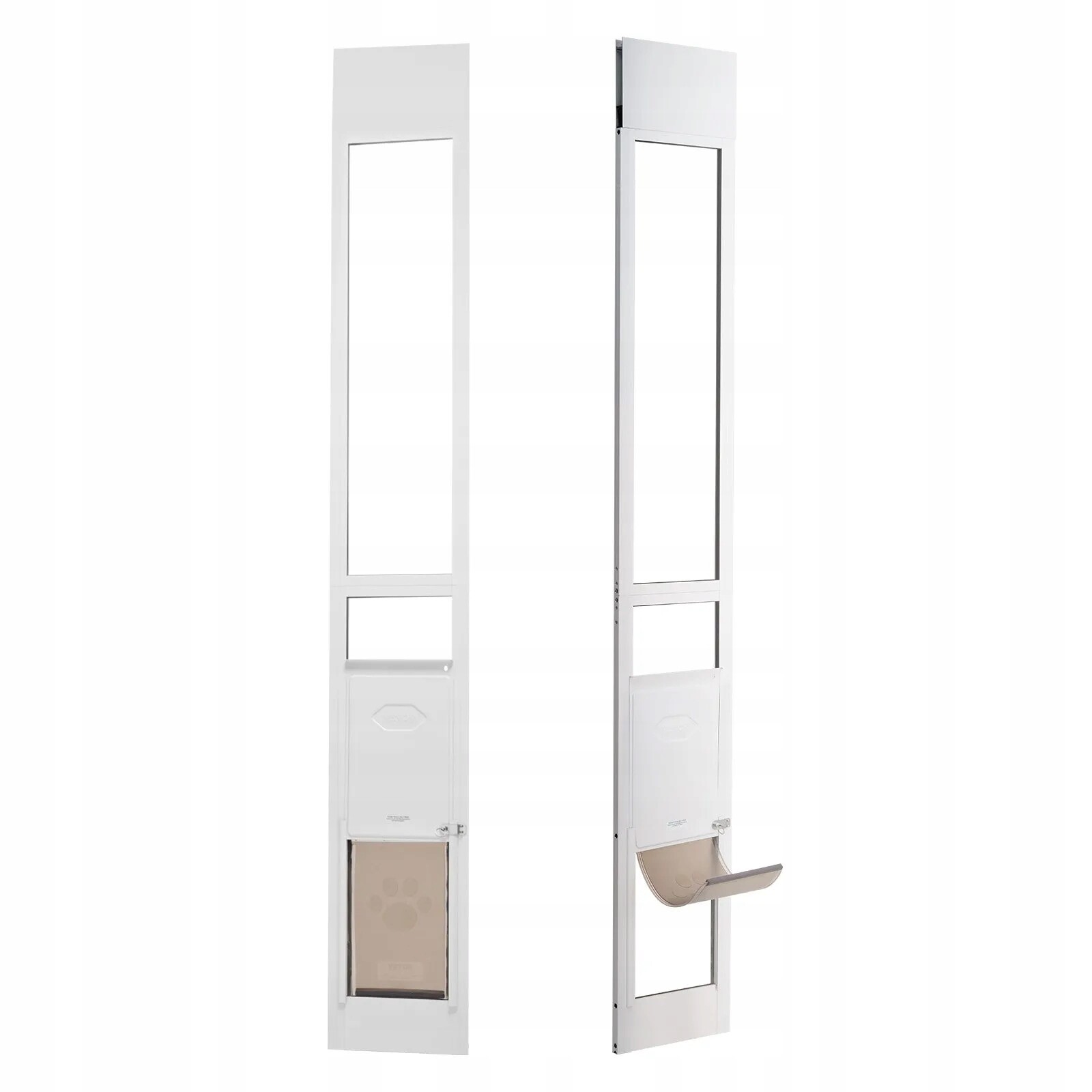 Dvířka pro psy k posuvným skleněným dveřím – nastavitelná 76-81 cm