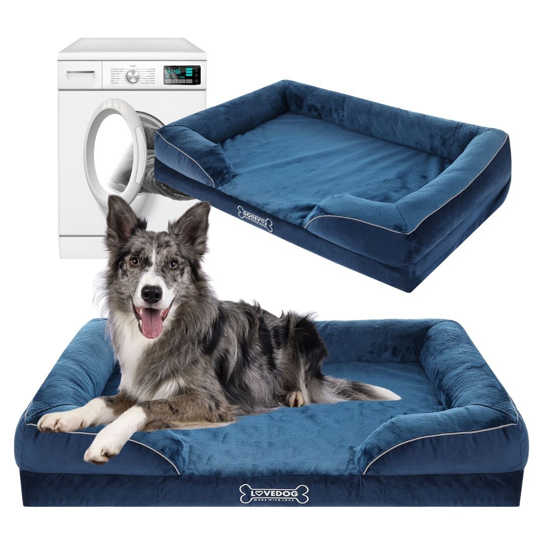 Pelíšek Ortopedické Potah pro psa Voděodolné Velké L 90x60 modré