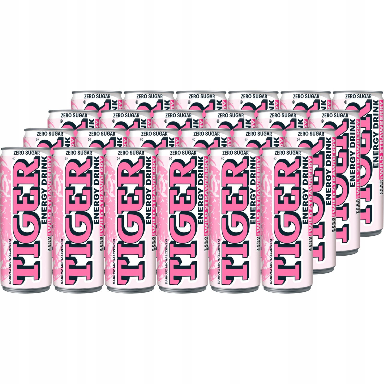 Tiger nulová lesní jahoda energetický nápoj 250 ml x 24 kusů