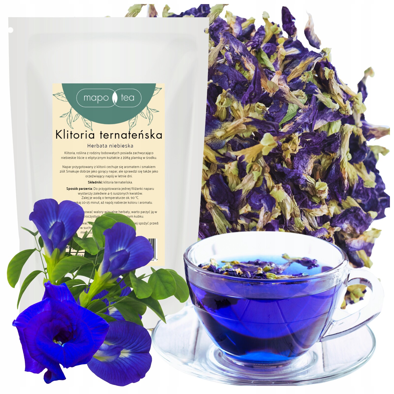 Modrý Čaj Ternatská klinika Premium Velké Balení 1000G 1KG