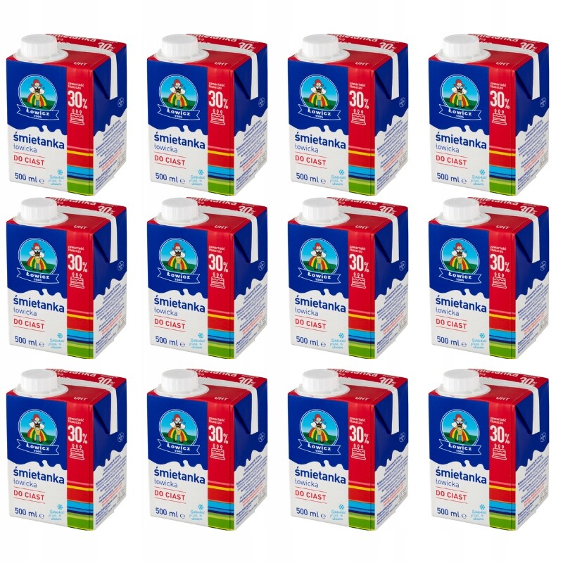 Łowicz Smetana Uht Łowicka 30% 500 ml 12 kusů