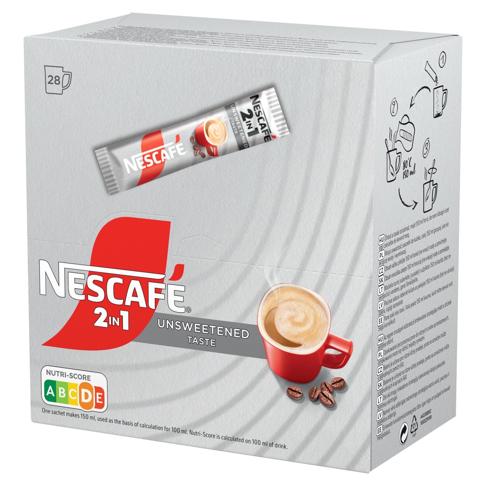Káva v sáčcích Nescafe 2v1 bez obsahu 28 x 8 g