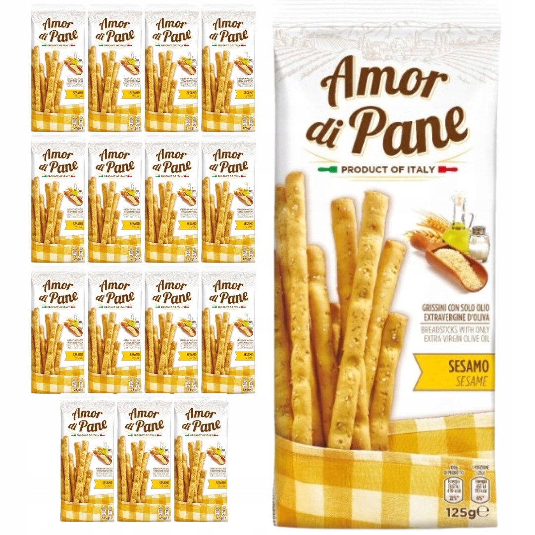 Hosta Tyčinky Grissini se sezamem 125 g x 18 kusů