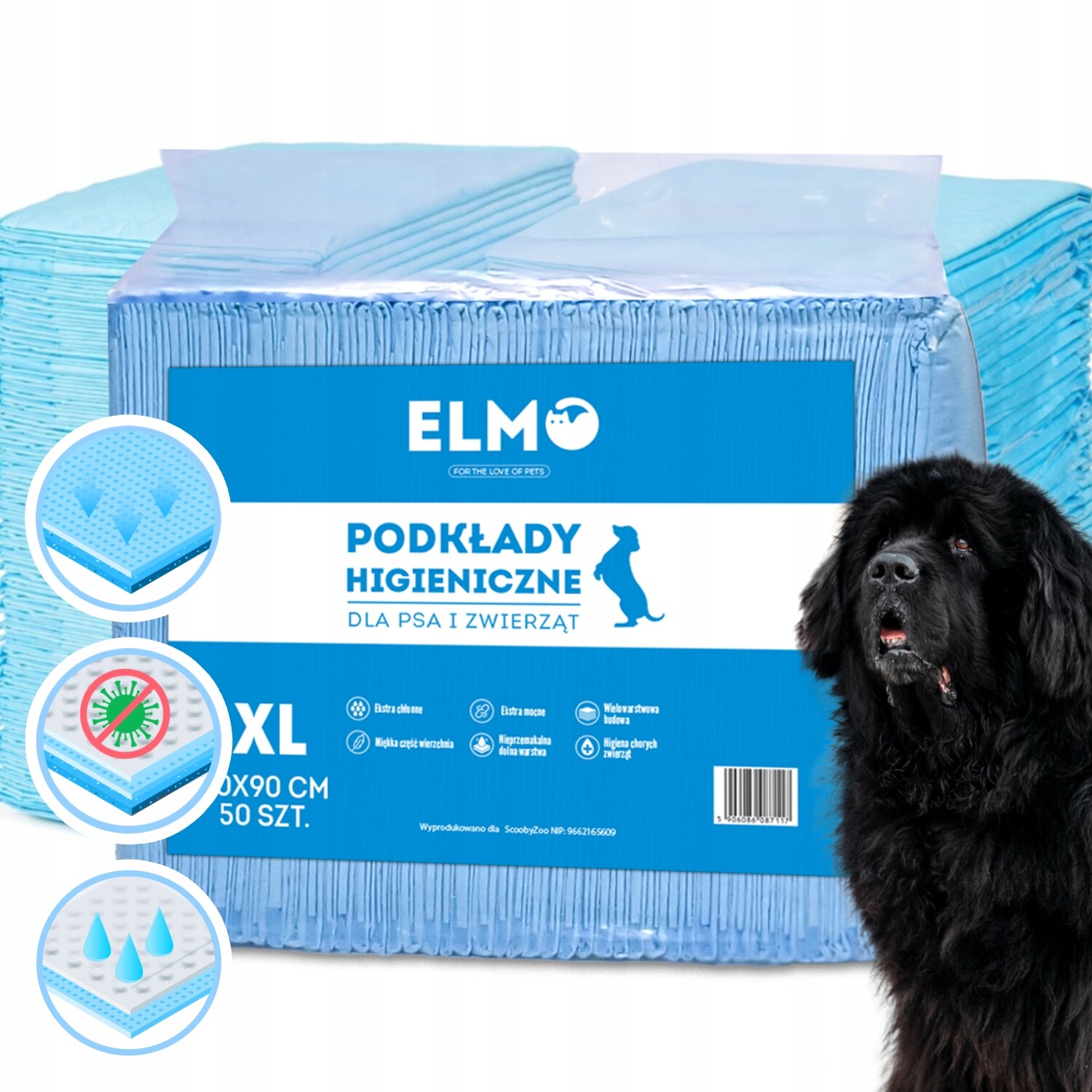 Hygienické Podložky Pro Psa Na Učení Elmo 60x90 cm 100ks