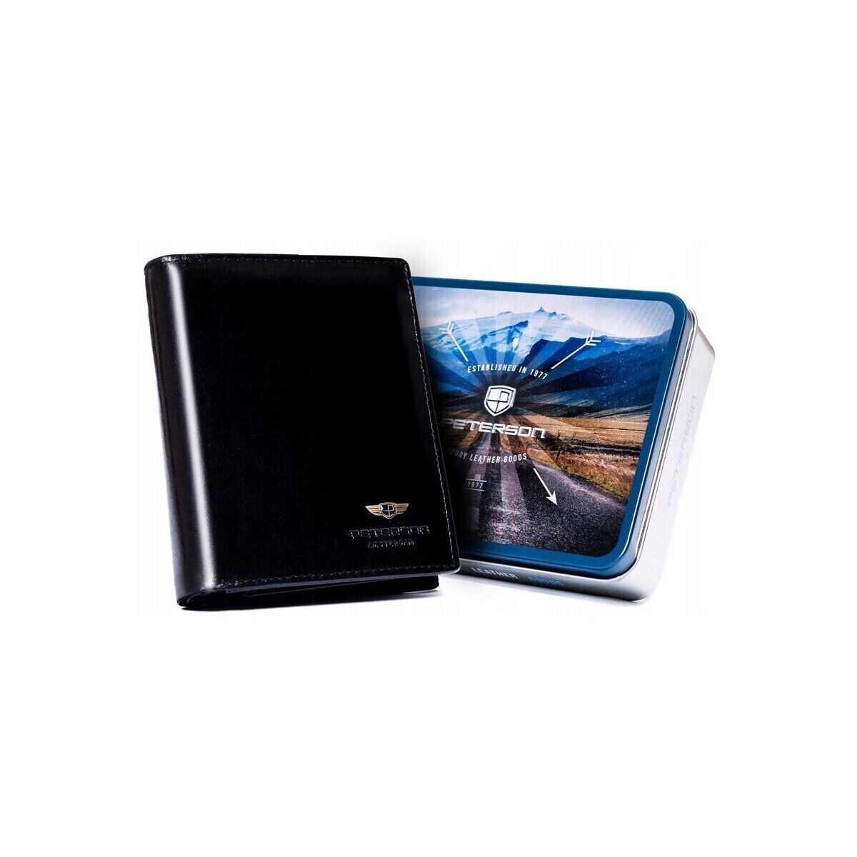 Peterson  Portfel Skórzany Ptn 22309-vt Czarny  Černá