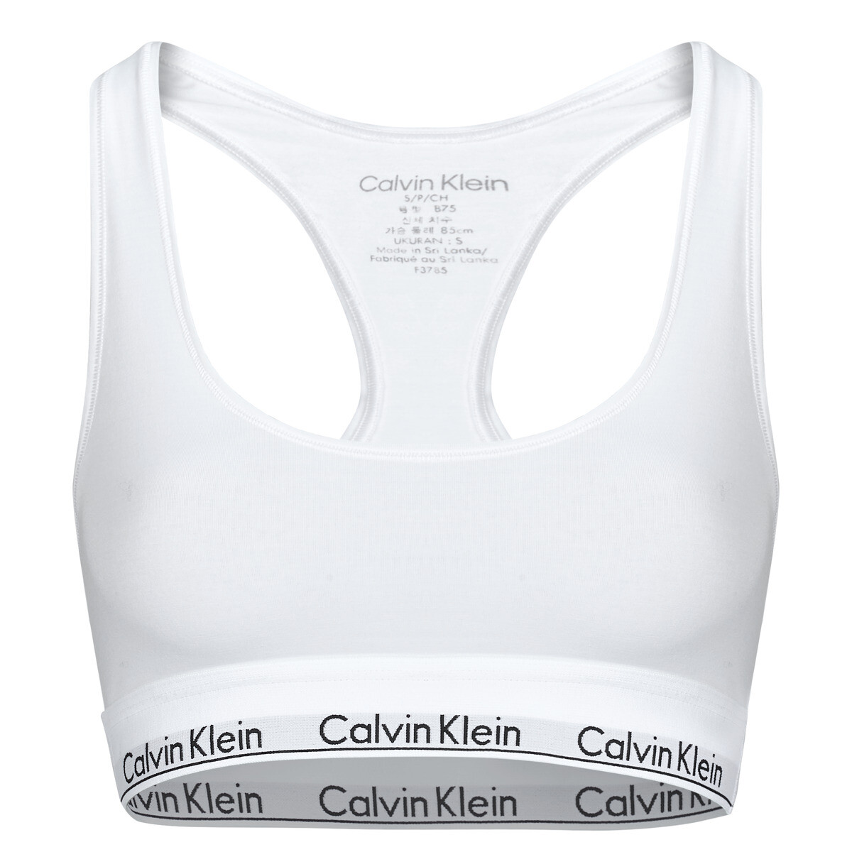 Calvin Klein Jeans  MODERN COTTON MODAL UNLINED BRALETTE  Bílá