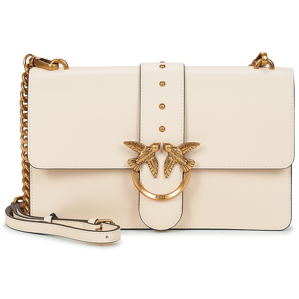 Pinko  LOVE ONE CLASSIC ST. CL VITELLO SETA  Béžová