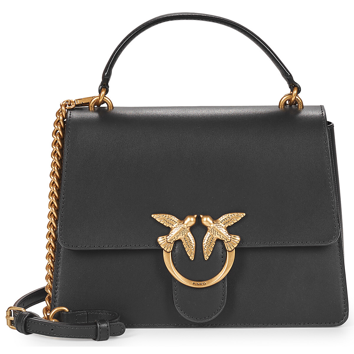 Pinko  LOVE ONE TOP HANDLE CLASSIC LIGHT VITELLO SET  Černá