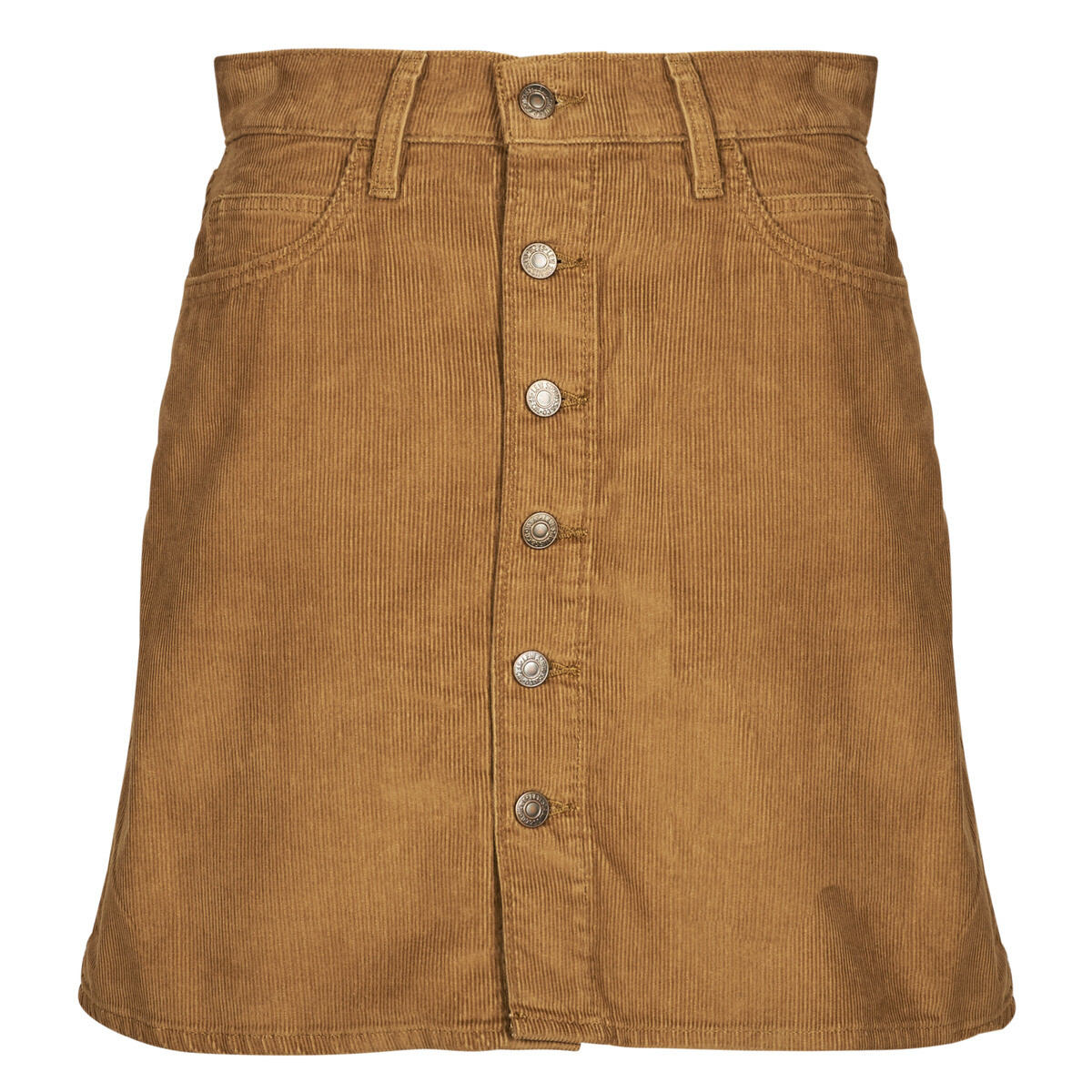 Levis  RETRO BUTTON FRONT SKIRT  Hnědá