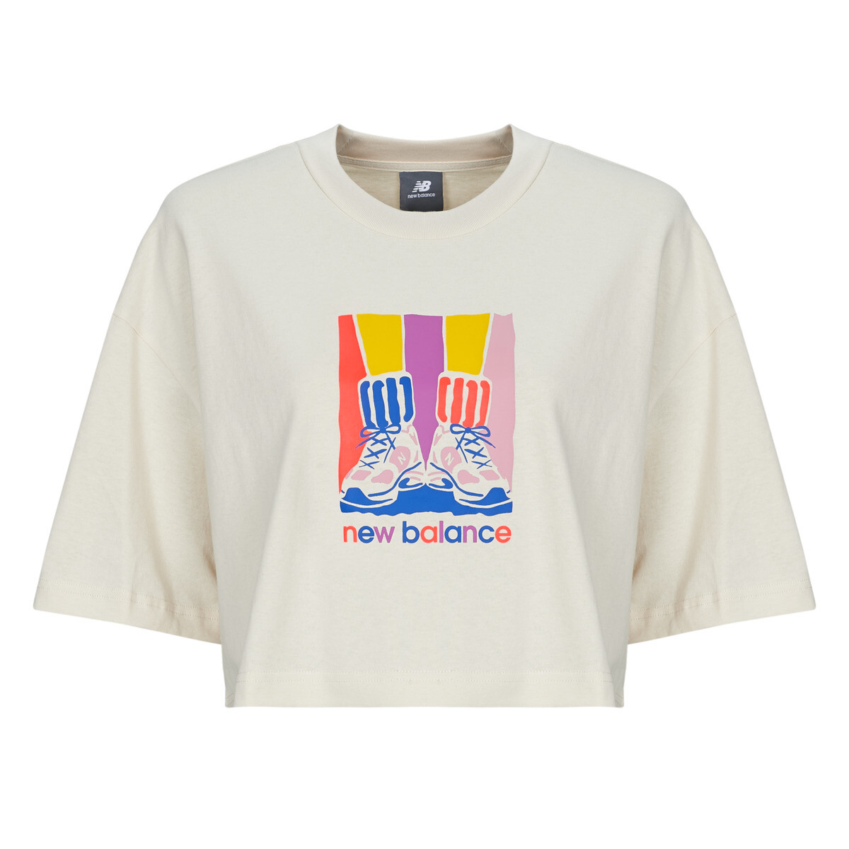 New Balance  ATHLETICS GRADIENT SHOES T-SHIRT  Béžová