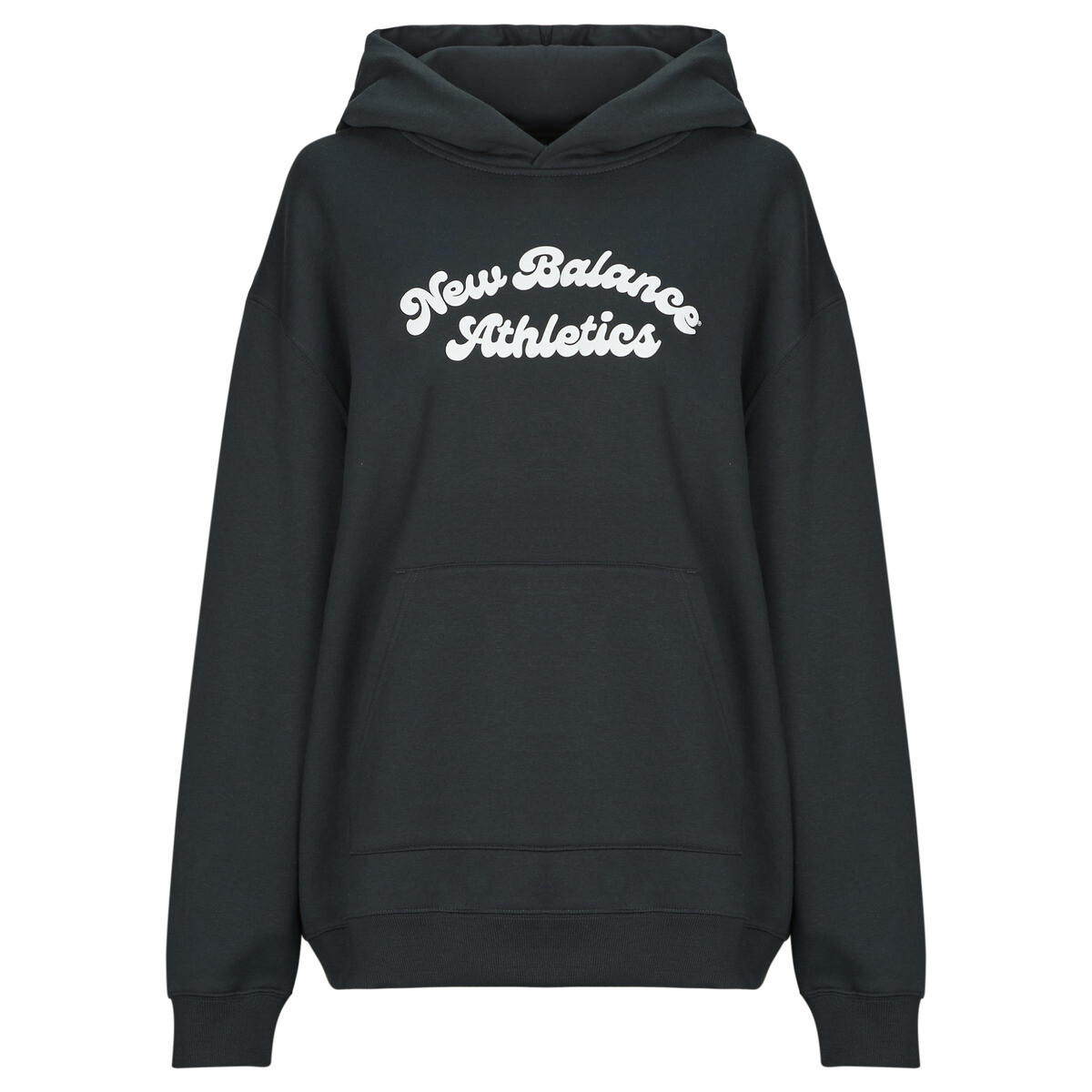 New Balance  LINEAR HERITAGE FLEECE LONG HOODIE  Černá