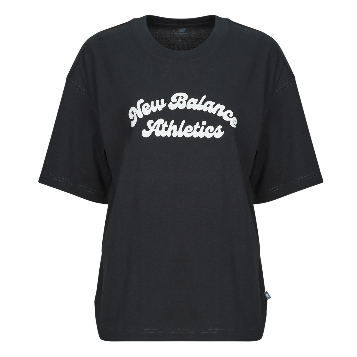 New Balance  LINEAR HERITAGE OVERSIZED T-SHIRT  Černá