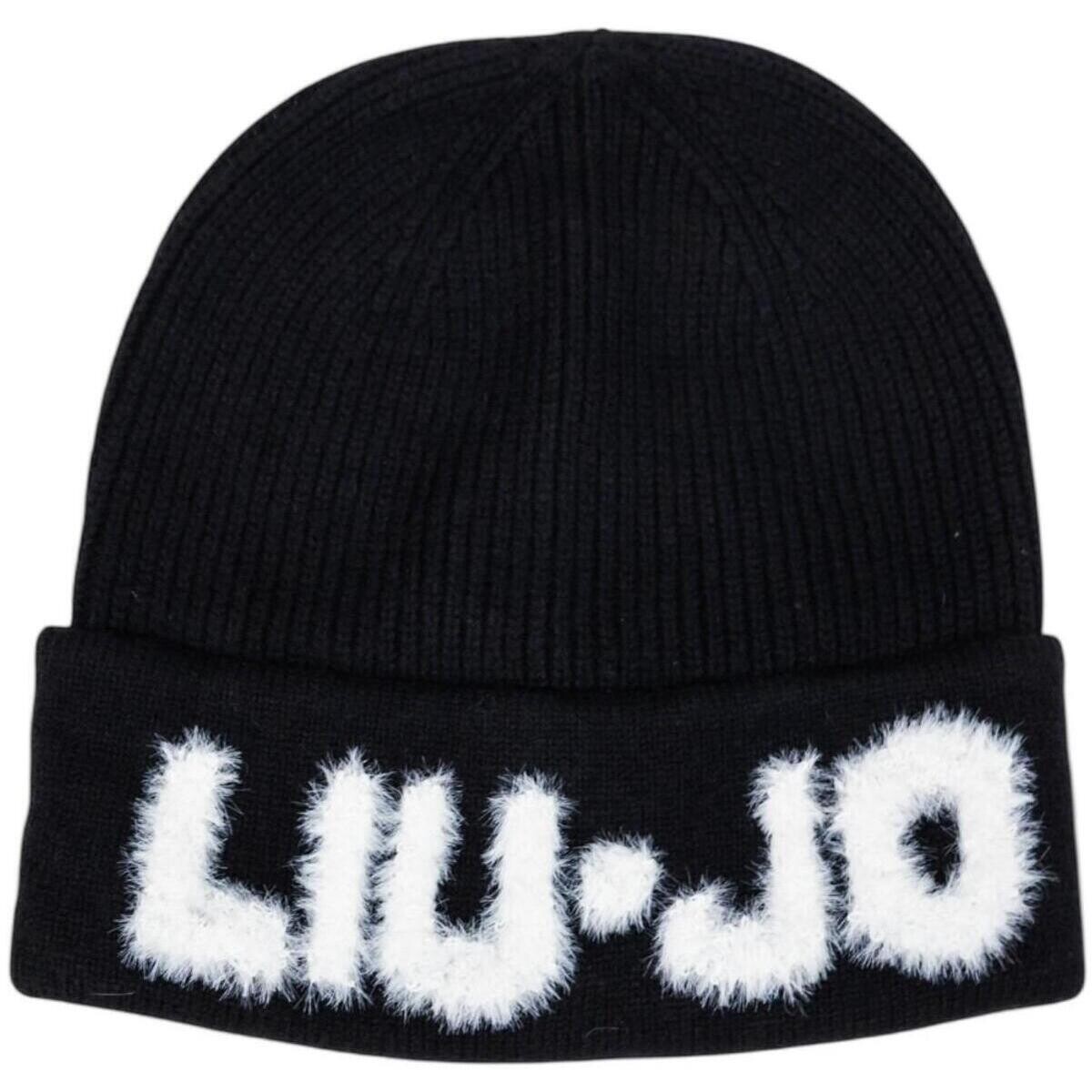Liu Jo  BEANIE CON TAG 2F5059 M0300  Černá