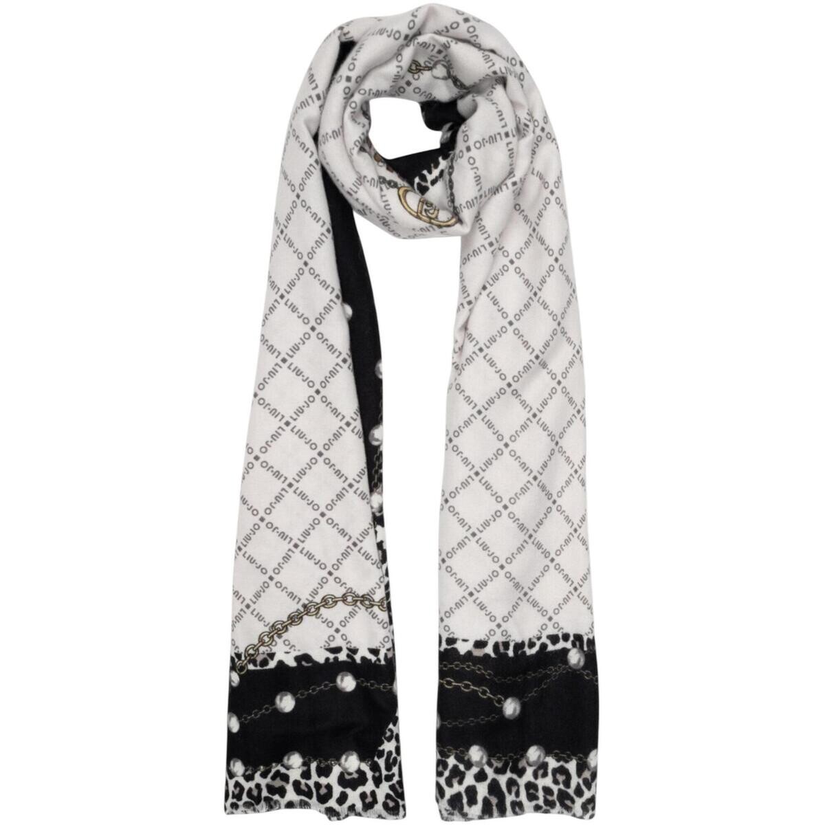 Liu Jo  ECS STOLA PEARLS ANIMAL 70X180 2F5081 T0300  Černá