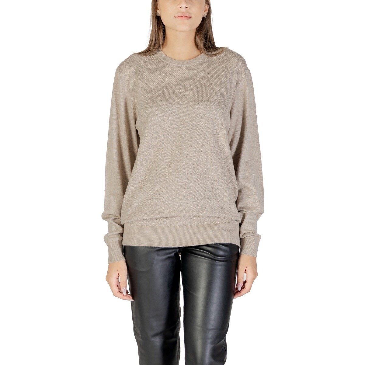 Guess  JAMAAR CN STITCHED SWTR M5BR08 Z0432  Béžová