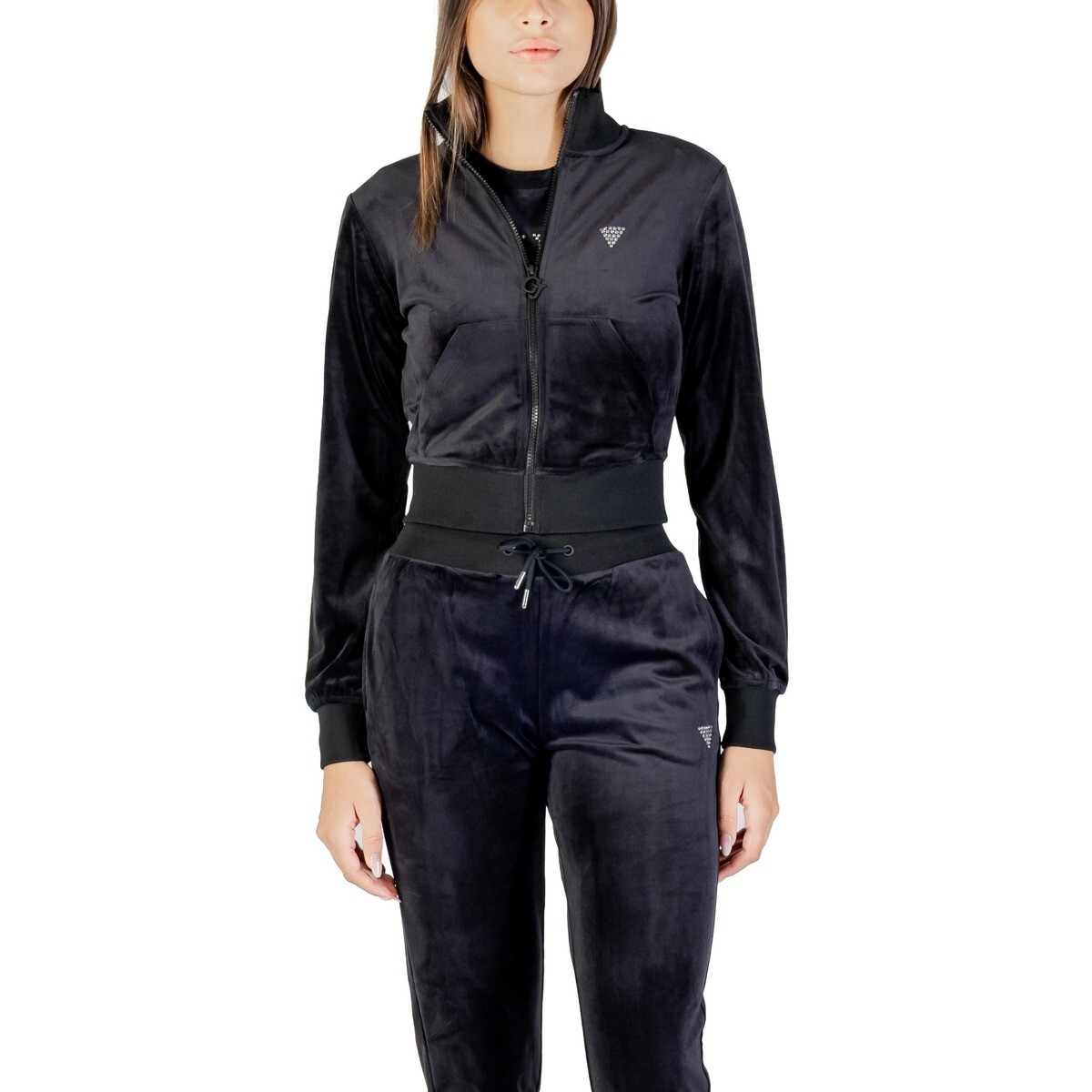 Guess  COUTURE FULL ZIP SWEATSHIRT V3BQ22 K0232  Černá