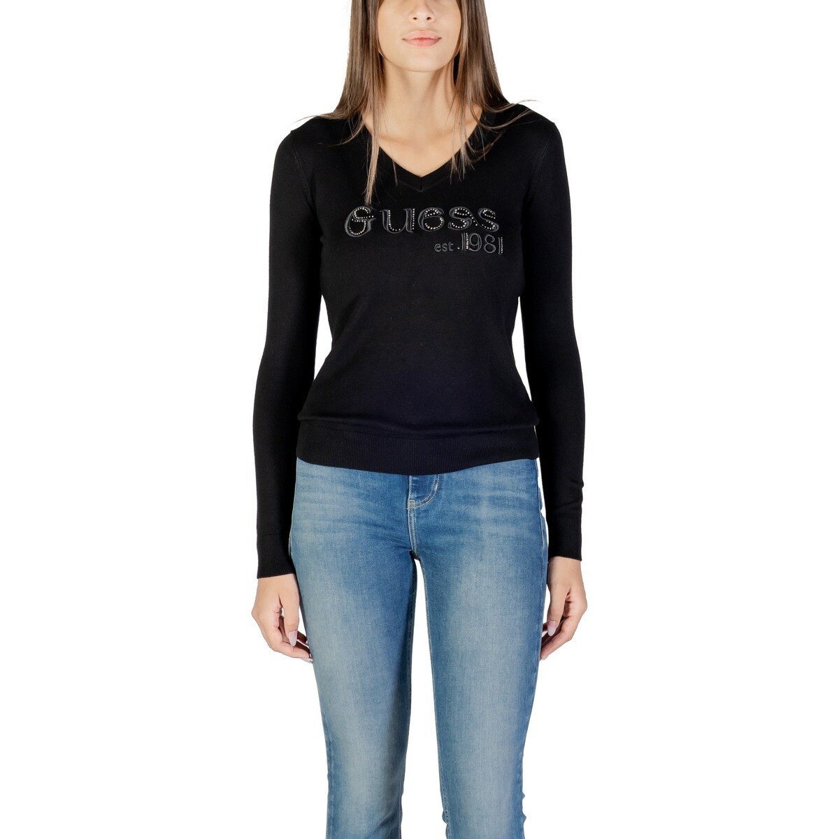 Guess  LS VN SAYLOR LOGO SWTR W5BR41 Z2NQ2  Černá