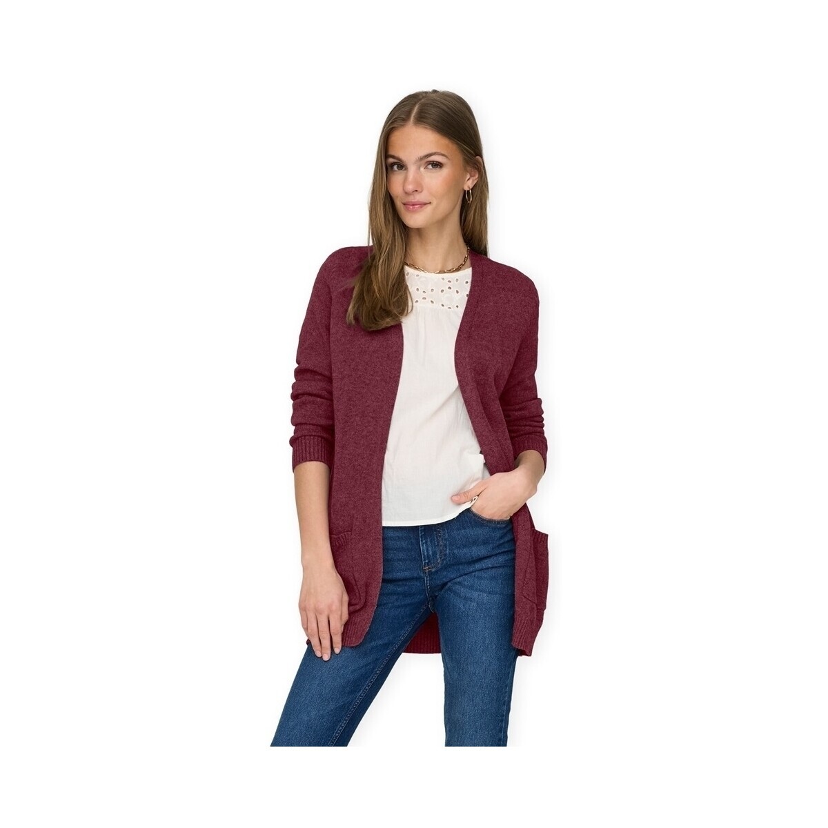 Only  Noos Lesly Cardigan - Zinfandel  Bordó