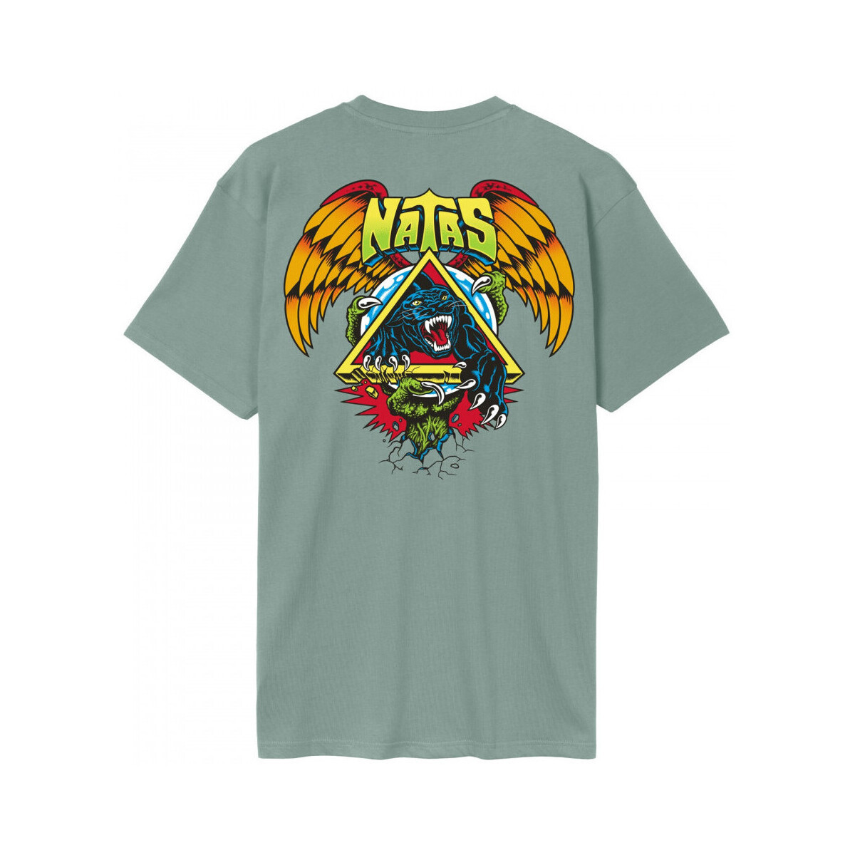 Santa Cruz  Natas sc panther t-shirt  Šedá