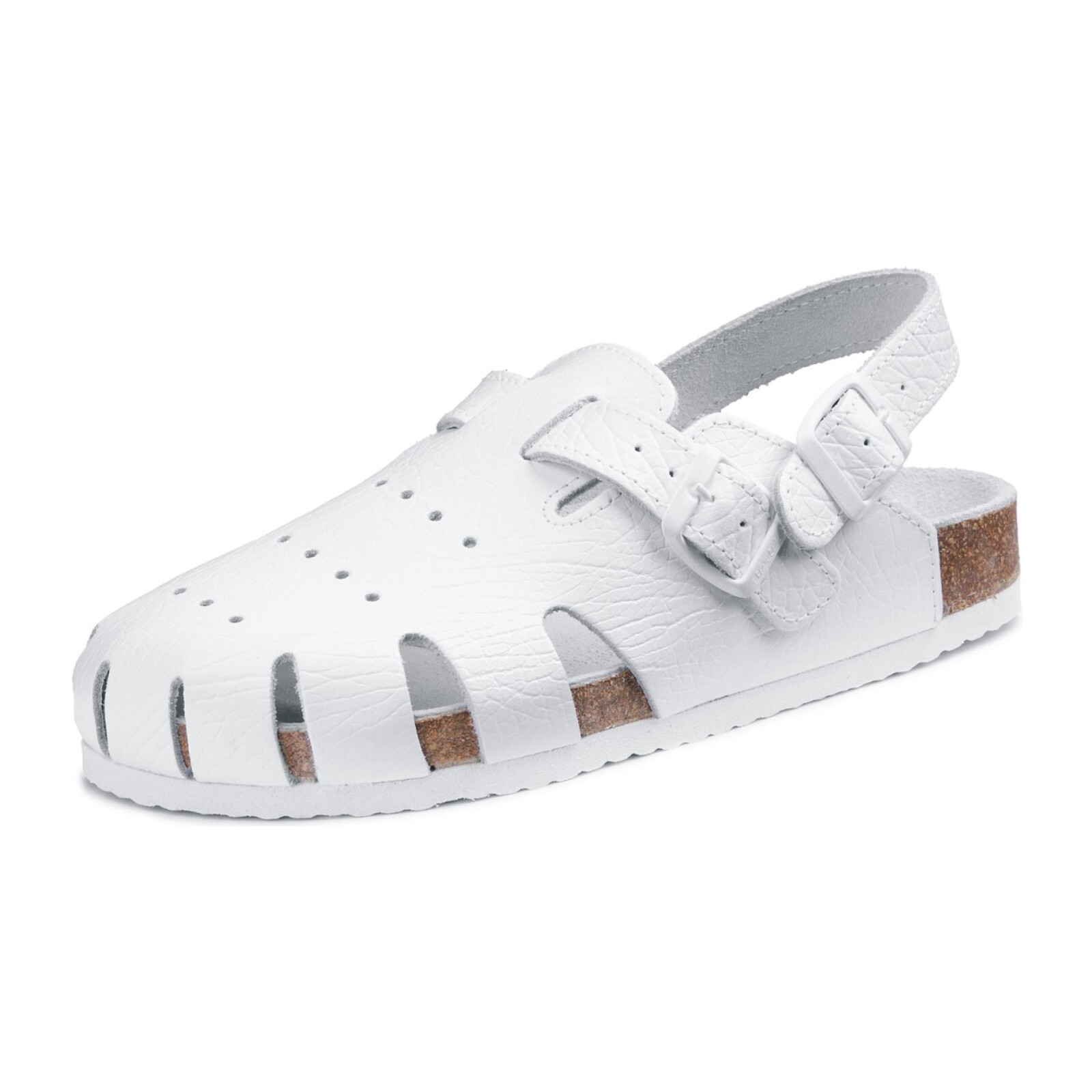 Dámská sandálová pracovní obuv s plnou špicí bílá