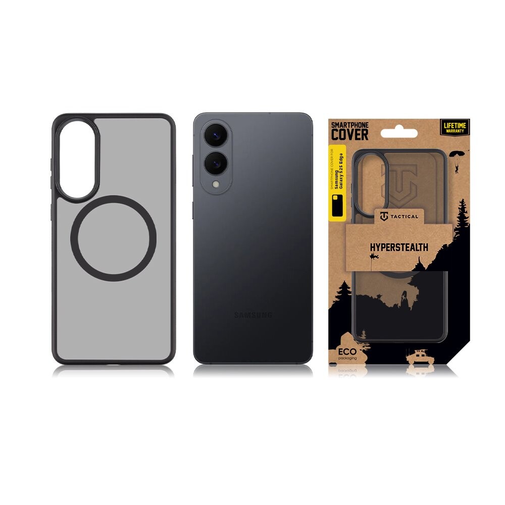 Zadní kryt Tactical MagForce Hyperstealth pro Samsung Galaxy S25 Edge, asphalt