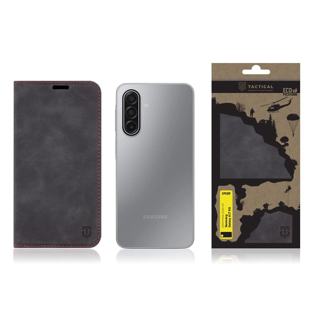 Flipové pouzdro Tactical Xproof pro Samsung Galaxy A17 5G, černá
