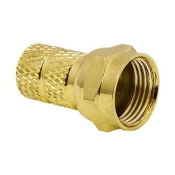 F konektor 6,5mm šroubovací, GOLD v blistru