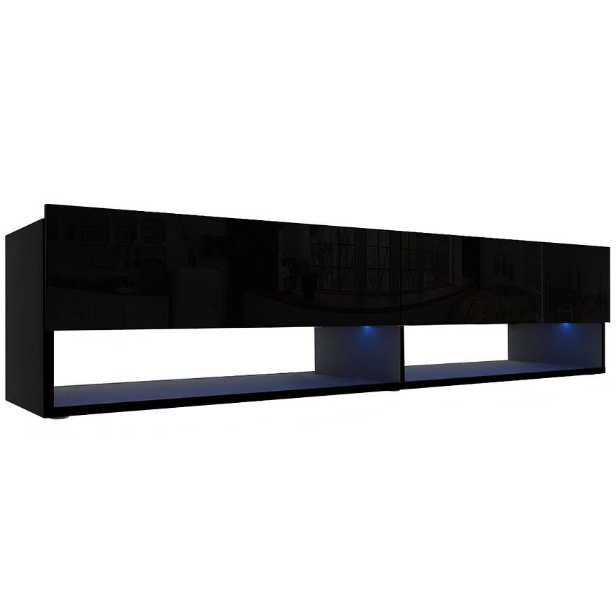 Tv stolek Izumi 175 BL černá mat/lesk