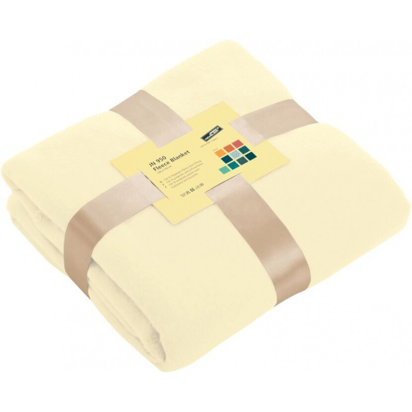 Fleecová deka James & Nicholson 950 - světle béžová