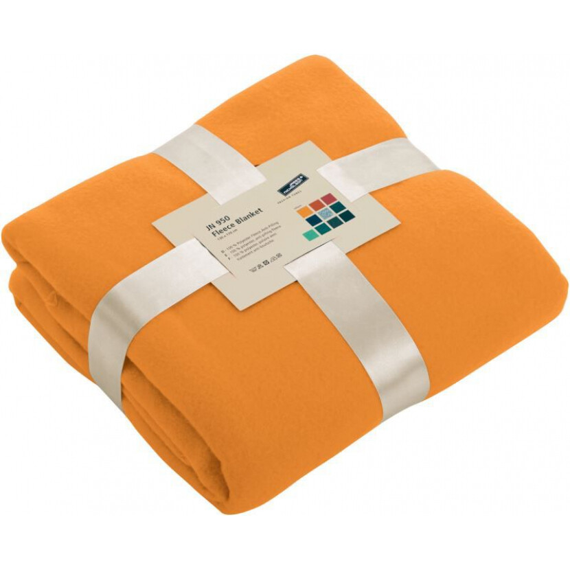 Fleecová deka James & Nicholson 950 - oranžová