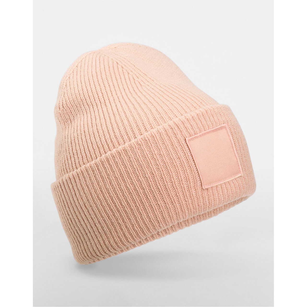 Čepice zimní Beechfield Deep Cuffed Tonal Patch - růžová