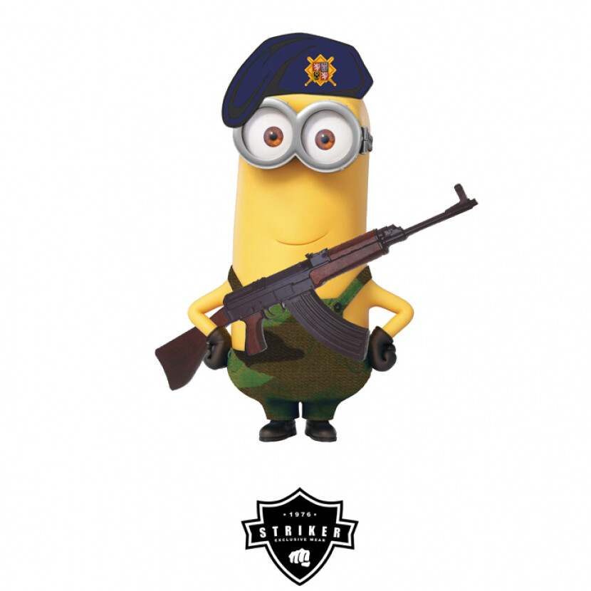 Triko dětské Striker Armoň se samopalem (AČR) - bílé-modré, 6-8 let