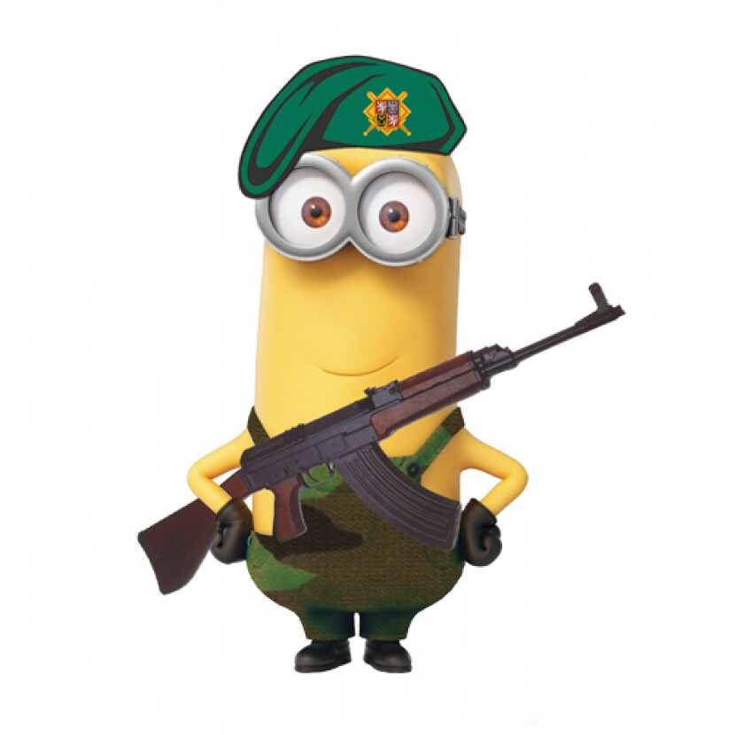 Triko dětské Striker Armoň se samopalem (AČR) - bílé-zelené, 6-8 let