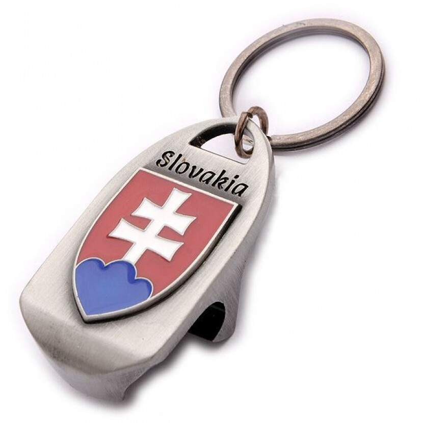 Klíčenka otvírák Slovakia Retro - stříbrná