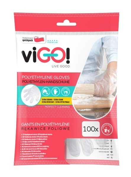 viGO Jednorázové mikrotenové rukavice - 100 ks - Q094