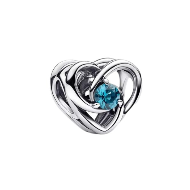 Pandora Propletený srdcový korálek s krystalem Moments 793744C01