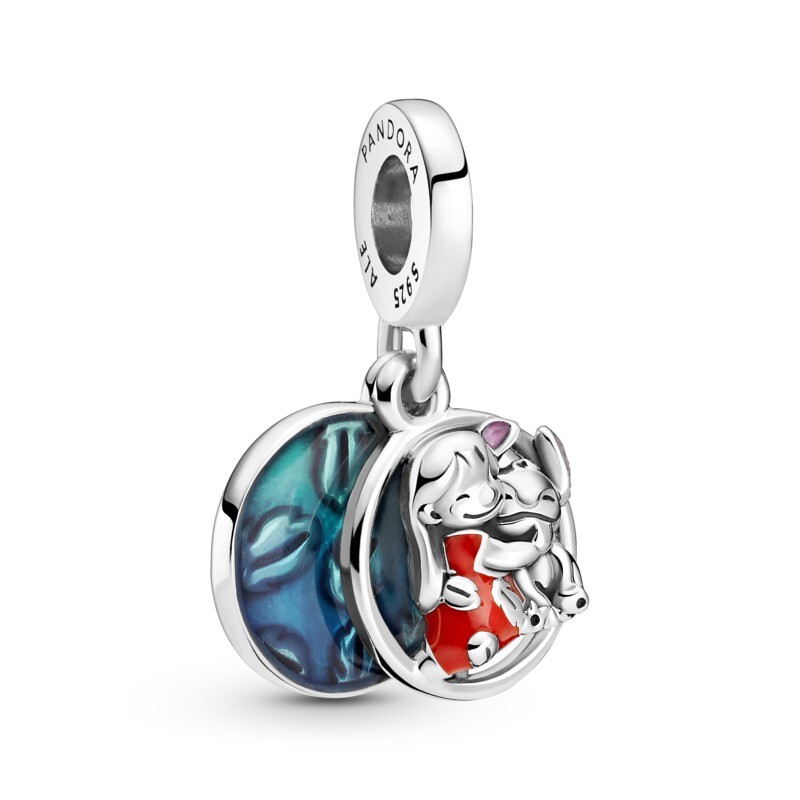 Pandora Stříbrný přívěsek Lilo a Stitch Disney 799383C01