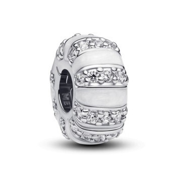 Pandora Stříbrný klipový korálek s kubickými zirkony Moments 793785C01