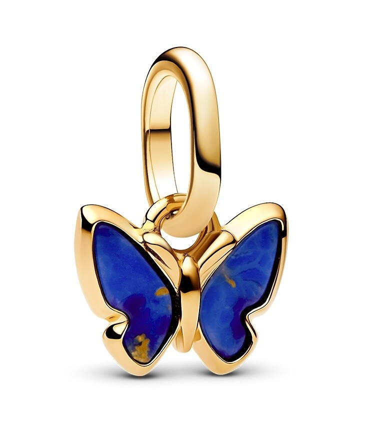 Pandora Pozlacený přívěsek Motýl Mini Shine 763825C01