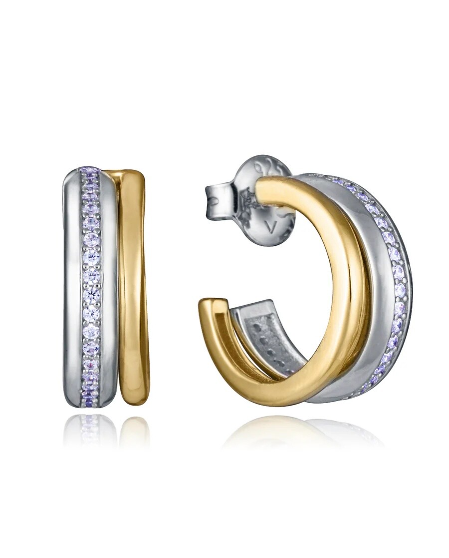 Viceroy Stříbrné bicolor náušnice se zirkony 13224E100-30