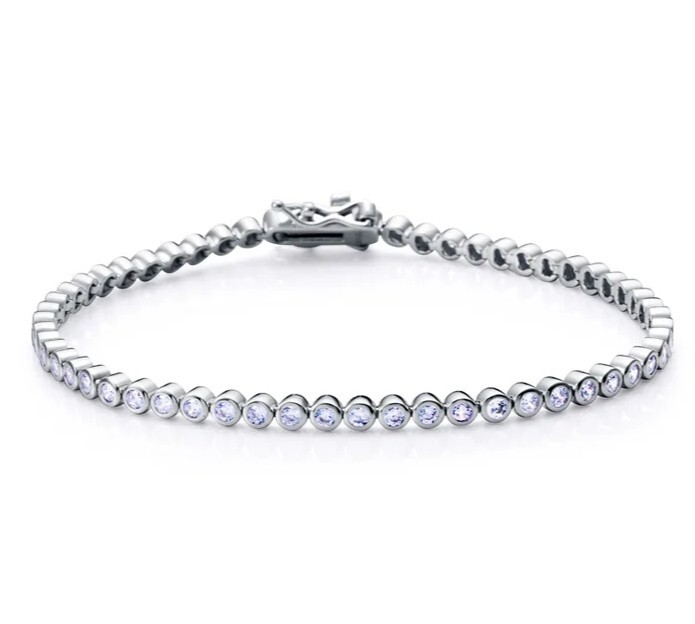 Viceroy Slušivý tenisový stříbrný náramek se zirkony 9143P000-30