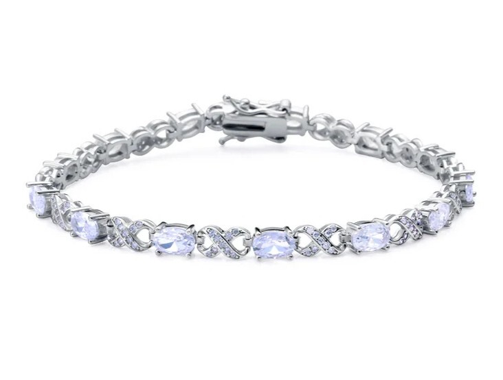 Viceroy Elegantní stříbrný náramek s kubickými zirkony 9141P000-30